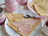 Crêpes au lait de coco et pâte à tartiner aux Biscuits Roses