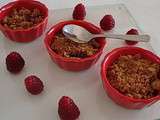 Crumble framboises / galettes