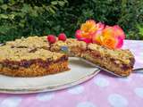 Crumble tarte à la confiture de framboises