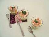 Mousse d'avocat aux crevettes