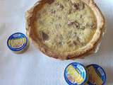 Quiche aux rillettes et aux champignons