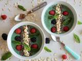 Smoothie bowl à la spiruline, banane et lait de chanvre