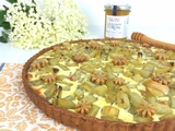 Tarte à la rhubarbe et miel de tournesol