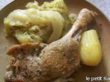 Cuisses de canard au chou