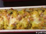 Gratin de christophine au thon et curry