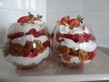 Verrines shortecake aux fraises sans remords