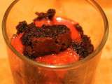 Verrine Brownie framboise