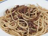 Spaghettis sauce au vin