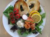 Gravlax et bagel