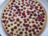 Tarte aux framboises, ricotta et chocolat blanc