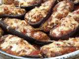 Barquettes d'aubergines farcies