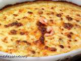 Gratin de courgettes aux crevettes