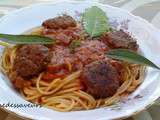 Spaghettis sauce tomate aubergines