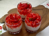 Verrines de riz aux fraises