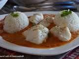 Dos de cabillaud au curry et lait de coco