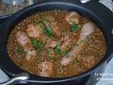 Lentilles aux merguez et boulettes