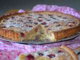 Tarte aux framboises crème amande et noisettes