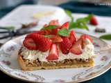 Tarte aux fraises, crème d’amande tonka et chantilly mascarpone