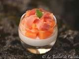 Panna Cotta Mozzarella Melon & Jambon Cru