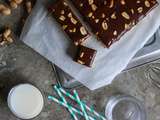 Barre au beurre de cacahuètes et chocolat, le goûter tout doux