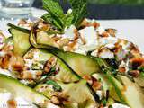 Courgettes, feta, pignons de pin, menthe et balsamique : la salade fraicheur et bio de Valérie