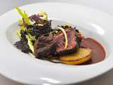 Onglet d’Angus, betteraves, barbe de capucin