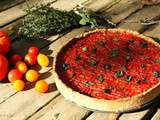 Tarte aux tomates confites