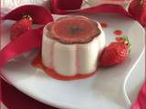 Panna Cotta Vanille et coulis de fraise