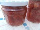 Confiture pêches jaunes,-fraises