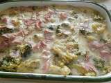 Gratin de brocolis au jambon