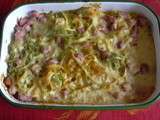 Gratin de tagliatelles multicolores
