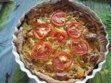 Quiche courgettes,saint-jacques et crevettes