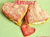 Millefeuilles amoureux coco-framboises