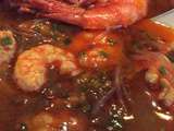 Chorba Qamrou-Djedj / Soupe poulet – crevettes