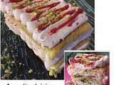 Millefeuille framboise-pistache