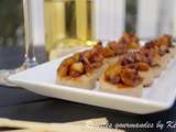 Bouchées de boudin blanc aux pommes