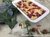 Clafoutis fraise rhubarbe coco