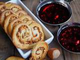 Palmiers au jambon fumé et aux noisettes