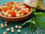 Salade de pois-chiches et tomates à l'orientale