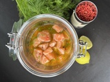Saumon cru mariné
