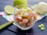 Tartare de saumon au fenouil et à la pomme verte