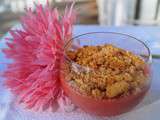 Verrine façon tarte fraise rhubarbe