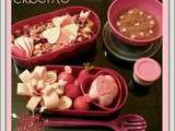 Bento  monochrome : le rose pour la Saint Valentin 