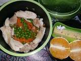 Bento 75 : poulet petit pois carottes