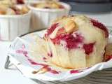 Muffins aux framboises et chocolat blanc