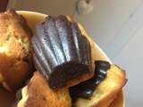 Madeleines au beurre, chocolat craquant