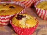 Muffins chocolat blanc & cranberries