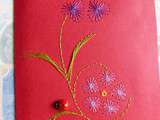 Broderies sur cartes-Une Fleur