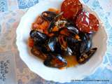 Moules carottes, jambon et chorizo