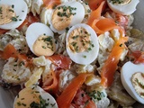 Salade nordique de pommes de terre saumon fumé et câpres